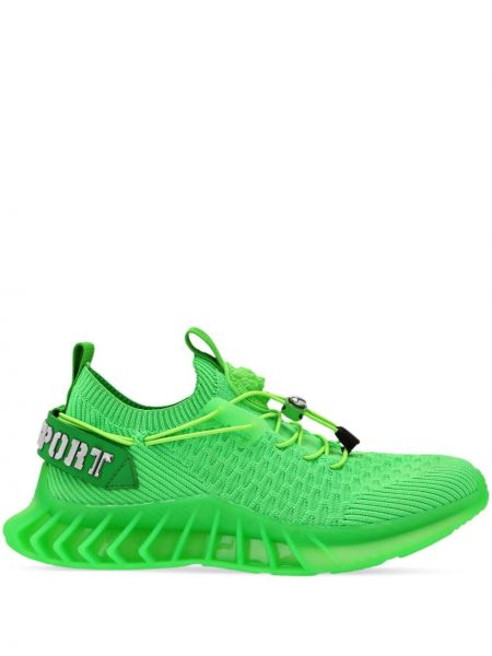 Πλεκτά sneakers Plein Sport πράσινο