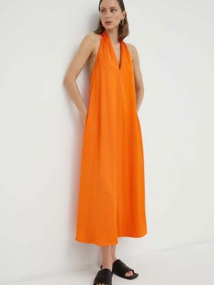 Sukienka mini Samsoe Samsoe pomarańczowa