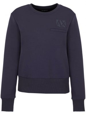 Raštuotas džemperis apvaliu kaklu Armani Exchange mėlyna