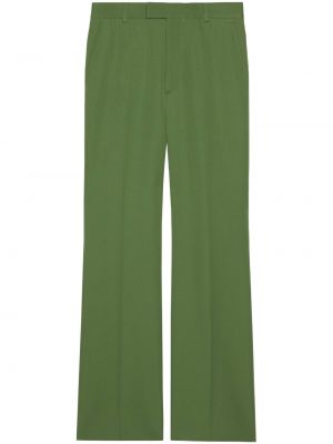 Ravne hlače Gucci zelena