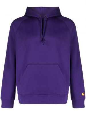 Medvilninis džemperis su gobtuvu Carhartt Wip violetinė