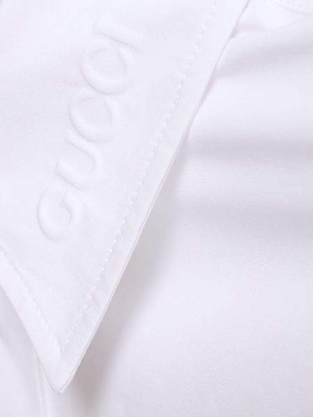 Βαμβακερό πουκάμισο Gucci λευκό