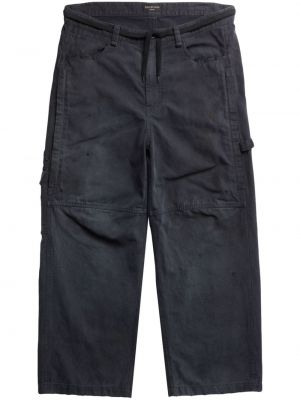 Bavlněné cargo kalhoty Balenciaga šedé