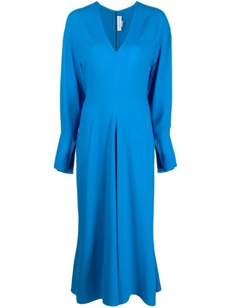 Midi haljina Victoria Beckham plava