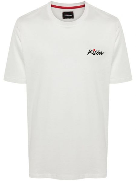 Памучна тениска Kiton бяло