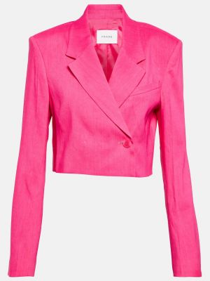 Льняной пиджак Frame розовый