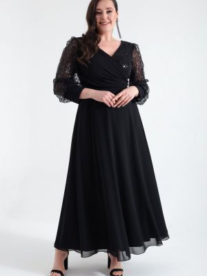 Вечерна рокля с мъниста Lafaba черно