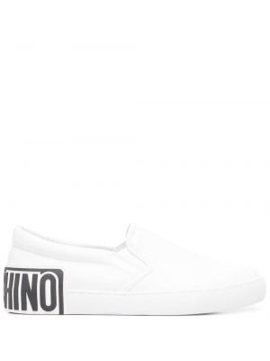 Skli på slip-on sneakers Moschino hvit