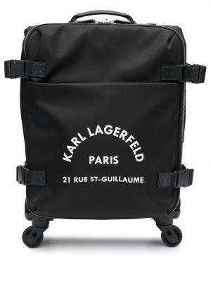 Valiză cu imagine Karl Lagerfeld negru