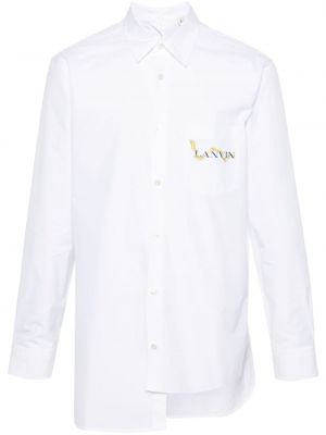 Asimetriška raštuota marškiniai Lanvin balta