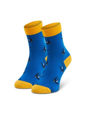 Taškuotos kojinės virš kelių Dots Socks mėlyna