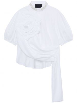 Блуза с мъниста Simone Rocha бяло