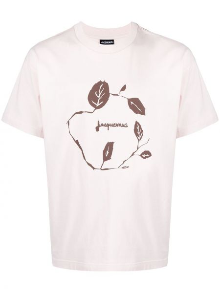 Camiseta con estampado Jacquemus rosa