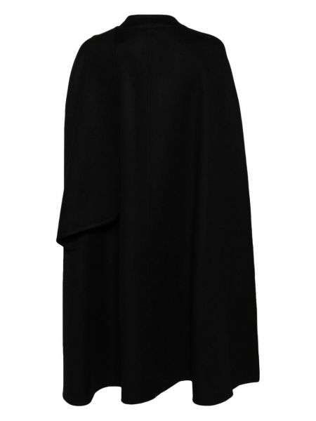 Drapovaný vlněný kabát Stella Mccartney černý