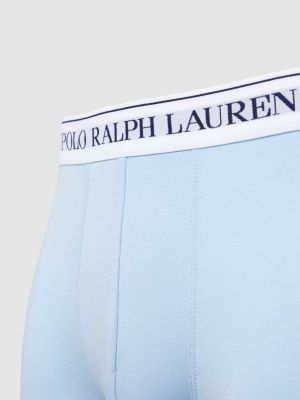 Slipy slim fit z nadrukiem Polo Ralph Lauren niebieskie