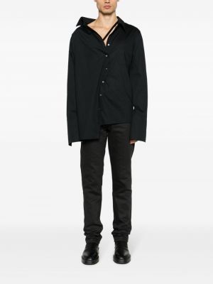 Asymetrická bavlněná košile Ann Demeulemeester černá