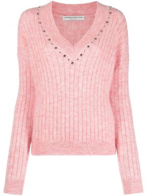 Sweter Alessandra Rich różowy