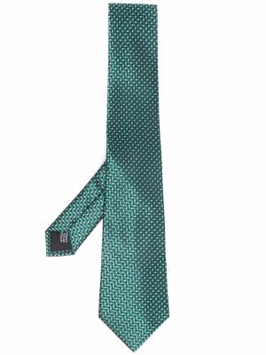 Corbata de seda con estampado Lanvin verde
