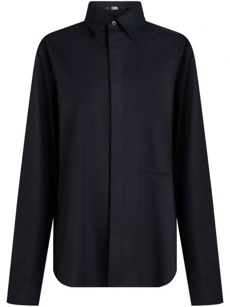 Μακρύ πουκάμισο με σχέδιο Karl Lagerfeld μαύρο