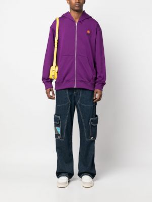 Kapučdžemperis ar izšuvumiem ar rāvējslēdzēju Kenzo violets