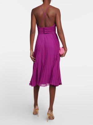 Plisované midi šaty Max Mara fialová