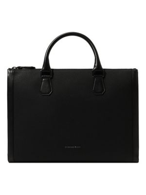 Кожаная сумка для ноутбука Stefano Ricci черная