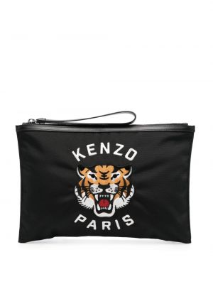 Tigrovaná listová kabelka Kenzo čierna