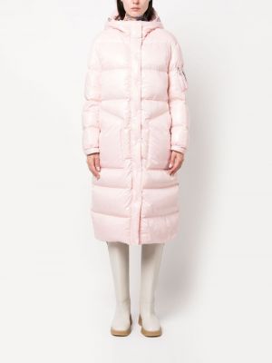 Kabát s kapucí Ermanno Scervino růžový