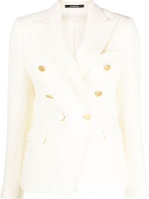 Ull lang blazer Tagliatore hvit