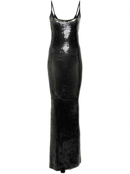 Večernja haljina sa šljokicama Rick Owens Lilies crna