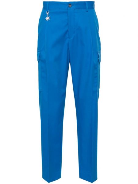Pantalon cargo avec poches plissé Manuel Ritz bleu
