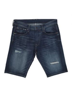 Pantalones cortos vaqueros de algodón Pepe Jeans azul