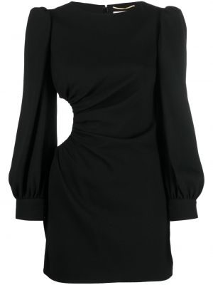 Коктейлна рокля с драперии Saint Laurent черно