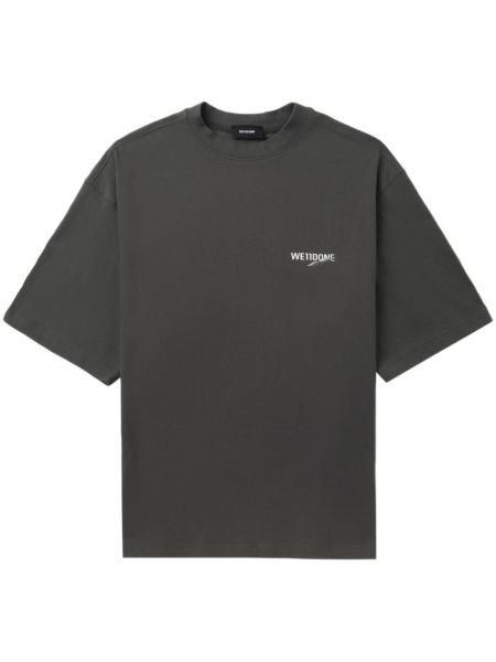 T-shirt en coton à imprimé We11done gris