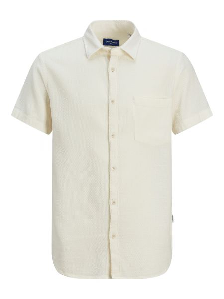 Памучна риза Jack & Jones бяло