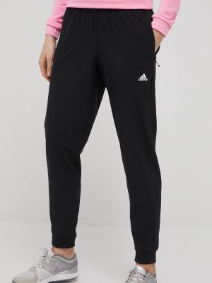Spodnie sportowe z wysoką talią Adidas Performance czarne