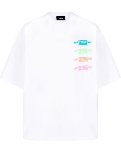 T-shirt mit print We11done weiß