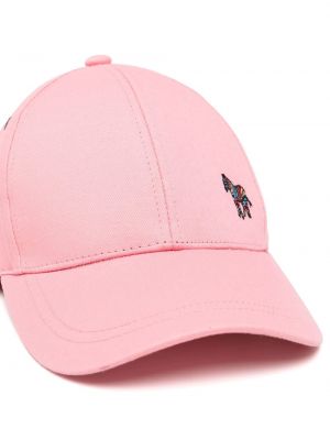 Siuvinėtas kepurė su snapeliu su zebro raštu Paul Smith rožinė