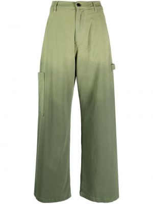Pantaloni cargo cu gradient Pinko verde