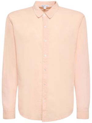 Camisa de algodón James Perse rosa