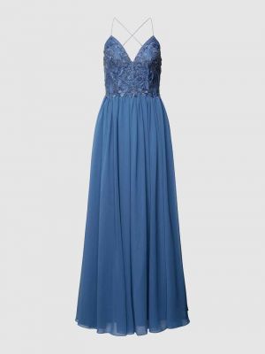 Sukienka wieczorowa z wzorem paisley Laona niebieska