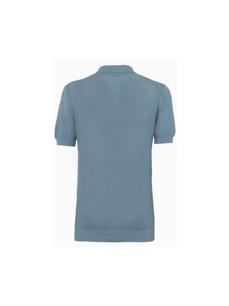 Mesh hemd aus baumwoll Tagliatore blau
