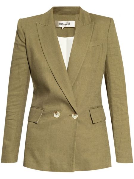 Dobbeltradet blazer Dvf Diane Von Furstenberg grøn