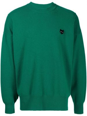 Плетен пуловер Zzero By Songzio зелено