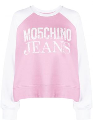 Памучен суитчър с принт Moschino Jeans