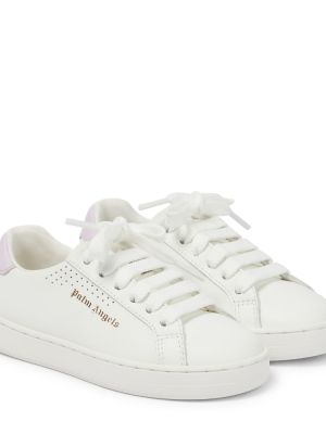 Lær sneakers for jenter Palm Angels Kids hvit