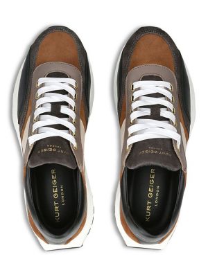 Кожаные кроссовки Kurt Geiger London коричневые