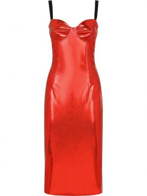 Vestido midi Dolce & Gabbana rojo