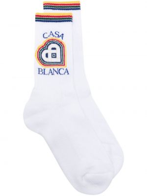 Чорапи със сърца Casablanca бяло