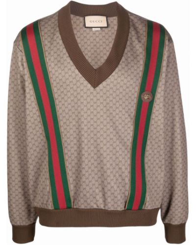 Jersey con escote v de tela jersey Gucci